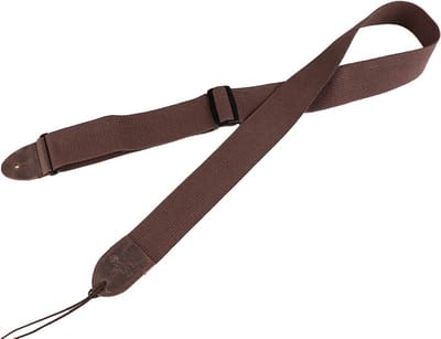 Martin SPA 18A0105 gitaarriem, geweven, 6,3cm. breed, met logo, bruin