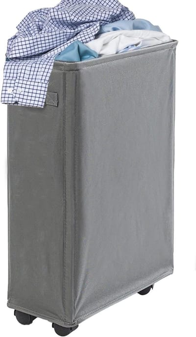 Opvouwbare Wasemmer - Rolbare Mand - Kleding Opbergen - Ruimtebesparend Ontwerp - 42 Liter - Donkergrijs