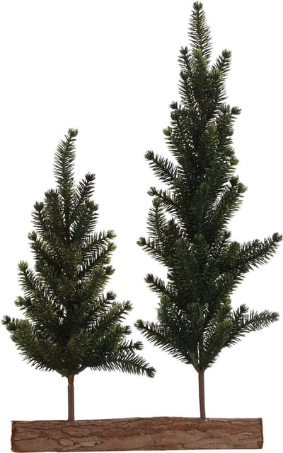 House Of Seasons Kunstkerstbomen Met Glitter 45 Cm Groen 2 Stuks