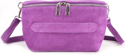 Giuliano suede heuptas Nora - paars - made in Italy