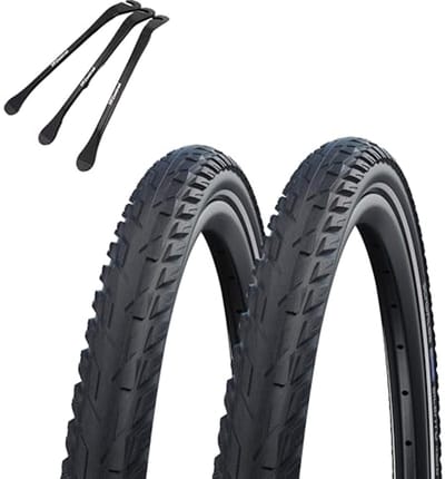 28 x 1,60 inch fietsbanden met reflecterende strepen voor city en trekking