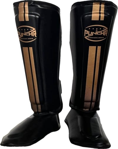 PunchR™ Pro Range Scheenbeschermers Zwart Fade Goud - S