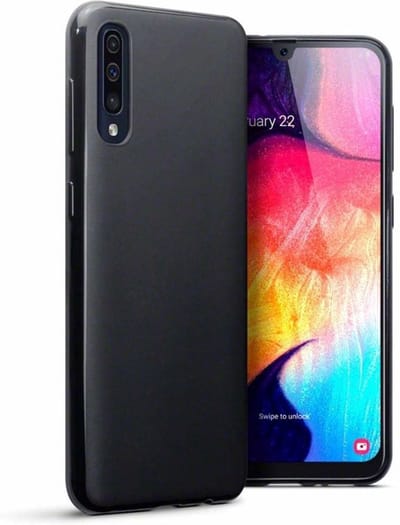 Siliconen Hoesje Geschikt voor Samsung Galaxy A30s / A50 / A50s - TPU/Siliconen Backcover - Zwart