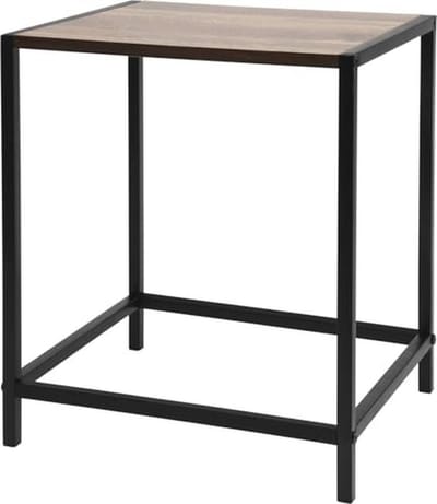 Bijzettafel metaal en hout zwart voor binnen - Moderne koffietafel en nachtkastje