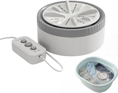 Mini Wasmachine - Draagbare Wasmachine - Delicate Stoffen Wassen - Compact Ontwerp - 6.5 x 11 x 6.5 cm - Grijs