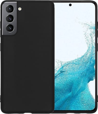 Hoesje - Geschikt voor Samsung Galaxy S22 - Sterk & Shockproof - Siliconen Case - Hoes Cover - Telefoonhoes - Zwart
