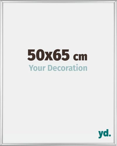 Your Decoration - Fotolijst 50x65 cm - Aluminium - Zilver Hoogglans - Kent