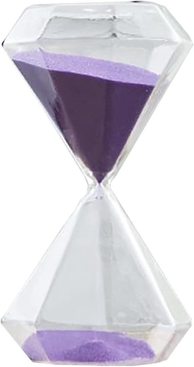 Zandloper Timer - Zandloper Klok - Tijd Meten - Diamant Vorm - 30 Minuten - Paars