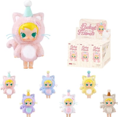 Schattige Pluche Pocket Friends Hangertjes Set - Verzamelfiguur Speelgoed Cadeau