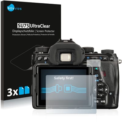 Savvies - Screenprotector voor Pentax K-1 Mark II - Folie Beschermfolie transparant 6 Stuks
