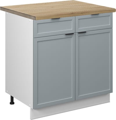 Vicco Fame-Line Keukenonderkast – 80 cm, WB Eik Licht blauw-grijs
