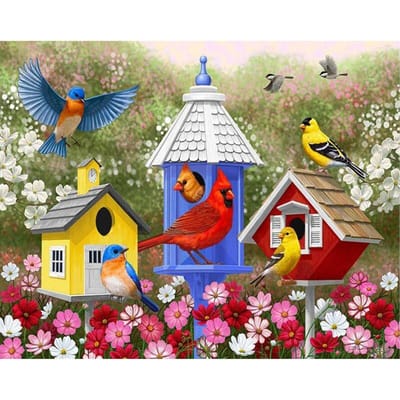 Diamant peinture oiseaux point de croix animaux diamant broderie diamant peinture plein strass 20X30CM multi