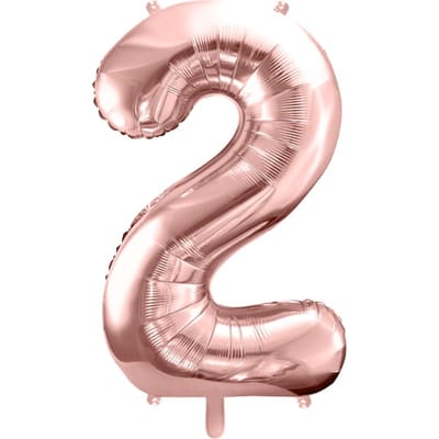 Cijfer 2 (86 cm) - Rosé Goud