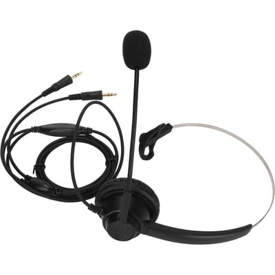 H360PCVA 3,5mm PC Zakelijke Headset Mono Hoofdtelefoon met Volumeregeling voor Webinar Kantoor