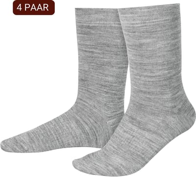Sukats® 4 Paar Merino Wol Sokken Dames - Maat 35-38 - Naadloos - Grijs - Naadloos - Warme Sokken - Wollen Sokken - Verwarmde Sokken - Merino Wol Casual Sokken