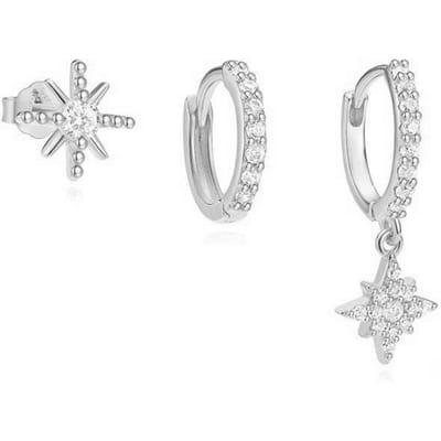 Mode Veelzijdige Oorbellen Set Eenvoudige Achthoekige Hanger Damesoorbellen Niche Premium Oorbellen white
