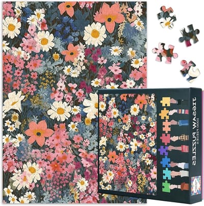 1000 Delige Puzzel - Legpuzzel Volwassenen - Ontspannend Tijdverdrijf - Met Referentieposter - 70x50 cm - Bloemenkunst