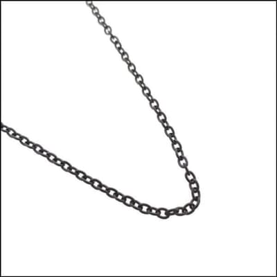 Aramat Jewels | Halskettingen | RVS Anker Ketting Zwart - Stoere Maritieme Schakelketting | 60cm / 3mm |60cm | | Staal | Volwassenen | Verkleurd niet