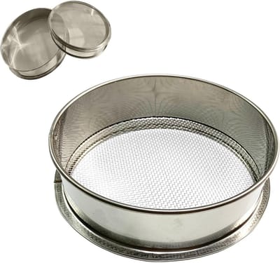 Tuingrondzeef - Metalen zeef - Bodem verbeteren - Fijn vierkant gaas - 20 cm 3mm 8 Mesh - Metaal