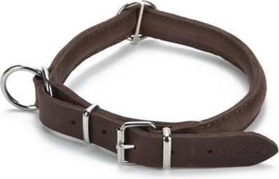 Beeztees leren halsband Djenga. Bruin. 45 cm.