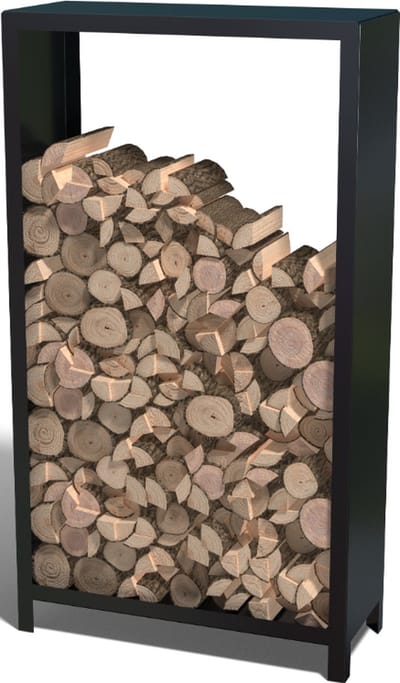 Gepoedercoat staal - houtopslag - Indiana - 100x40x180cm - Wit - MySteel