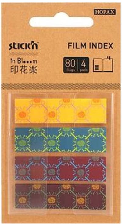 Stick'n Film Index Tabs - 45x12 mm - Z-Note - 4x gekleurde Tabs - 80 Sheets