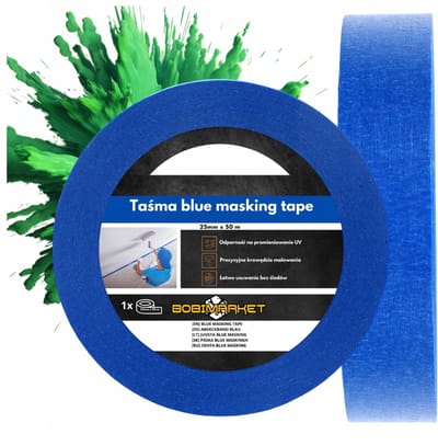 Blauwe Afplaktape 25mm x 50m - UV-bestendig & Scherpe Randen