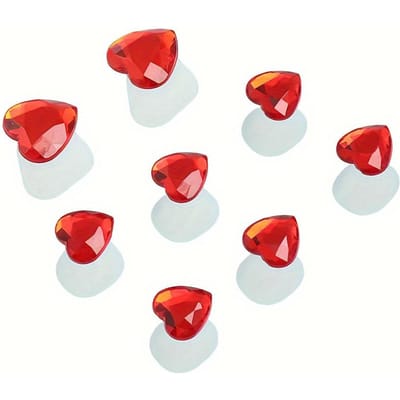 8 stuks Rode Hart Strass Teen Scheiders Nagellak Tools, Duurzaam & Comfortabel Voet Verdelers voor Salon en Thuisgebruik, Decoratieve Nagellak white