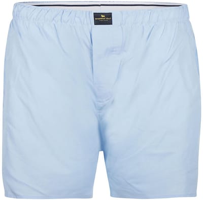 Steppin' Out Boxer Mid Blue Poplin - Maat M - Heren - Boxershorts