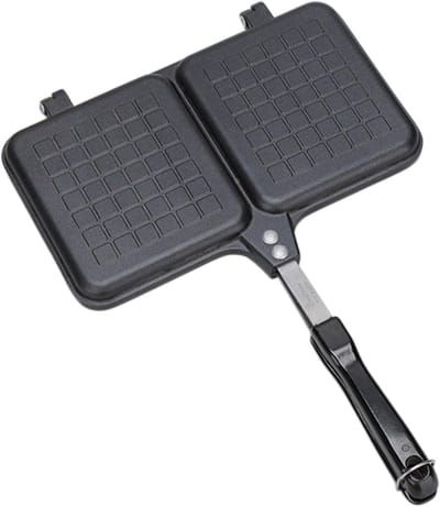 Tosti Maker - Panini Grill - Buiten Koken - Dubbel Paneel - 36 x 25 cm - Zwart
