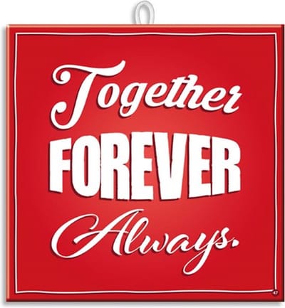 Paperdreams Slogan tegel - together fore