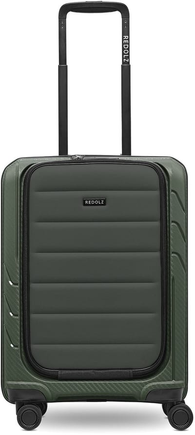 Redolz Essentials 17 4-wiel cabine trolley 55 cm soft-pocket laptop compartiment - Hybride - TSA slot - olive