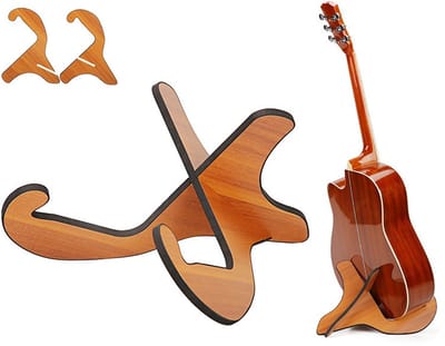 Gitaarstandaard - Houten Ukulele Stand – Standaard voor akoestische en klassieke gitaar - hout – Demonteerbaar - LOUZIR