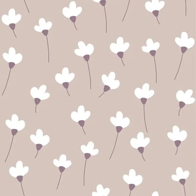 Eenvoudig voorbeeld baby behang Dekornik Daisies On Powder