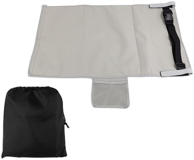 Opvouwbare voetenbank voor op reis - Vliegtuigbed voor kinderen - Voetenbank voor kinderen - 79 x 44 cm - Lichtgewicht en opvouwbaar - Accessoire voor reizen in het vliegtuig -Grijs