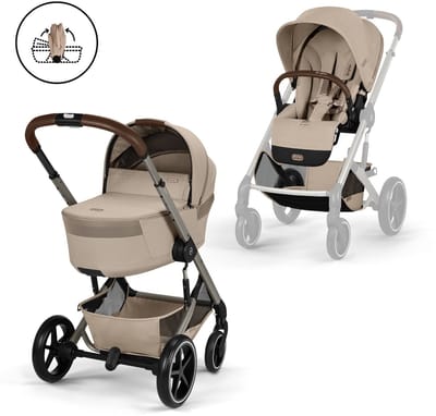 Cybex Balios S Lux - kinderwagen - 2-in-1 - Almond Beige - met opvouwbare wieg - 2026