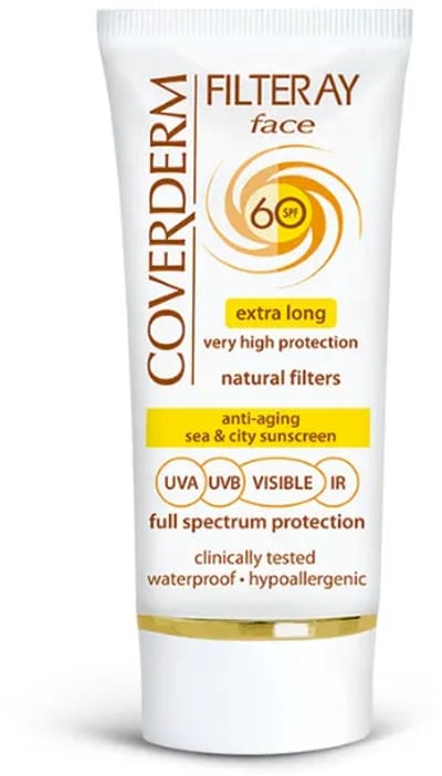 Coverderm Filteray Gezicht SPF 60 / Zonnebeschermingscrème voor het gezicht SPF 60 50 ml