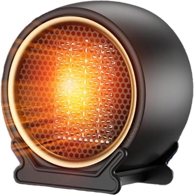 Elektrische kachel - kleine ruimteverwarmer - Draagbare ruimteverwarmer - Met 2 standen - Snelle verwarming in 2 seconden - Laag stroomverbruik - Oververhittingsbeveiliging - Winterwarmte -Geschikt voor thuis - Kantoor - Slaapkamer - Badkamer - zwart