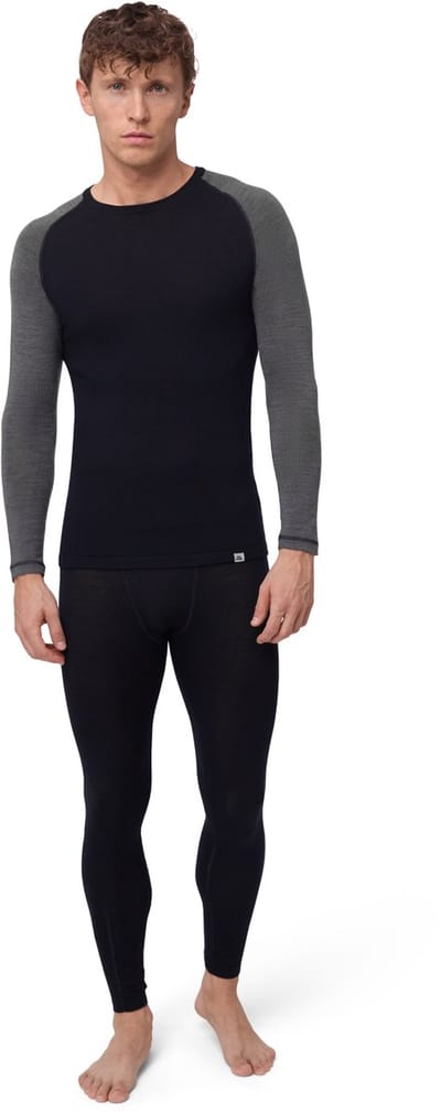 DANISH ENDURANCE Thermoset voor Heren - van Merino Wol - Ademend - Zwart/Donkergrijs - Maat XXL