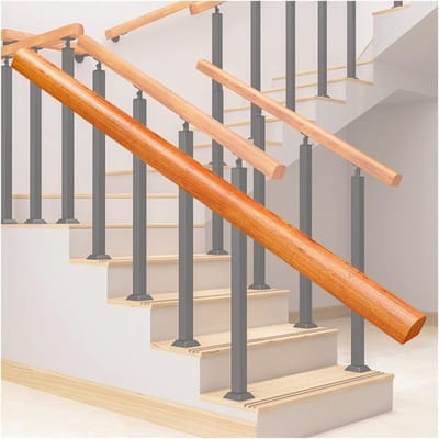 Metalen Baluster - Leuningpaal Terras - Trappen Beveiligen - Verstelbare Hoekhouder - 30 cm Hoog - Zwart