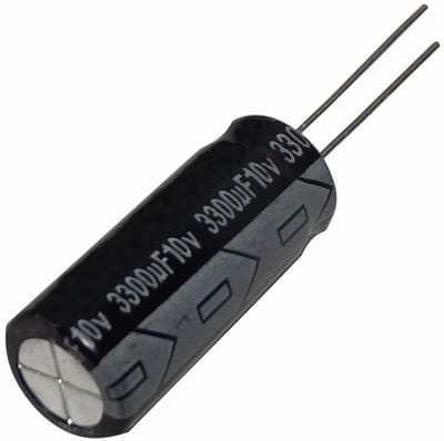 Allecto - Chemische Elektrolytische Condensator - 3300µF 10V - Ø10x25mm - Hoogwaardige Capaciteit - Voor Elektronica Toepassingen