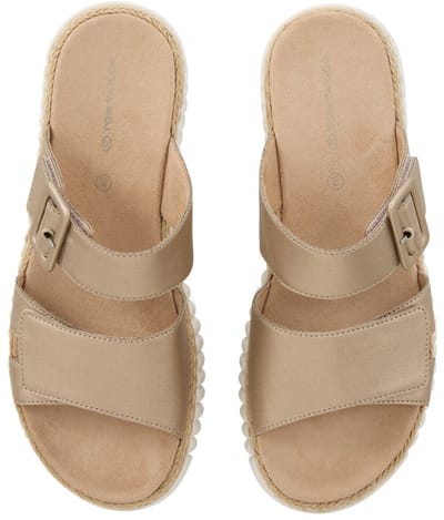 Tom Tailor - Sandalen in metallic look - Maat 38 - gold
