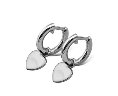 Oorringen met Hartje Zilver JE012S