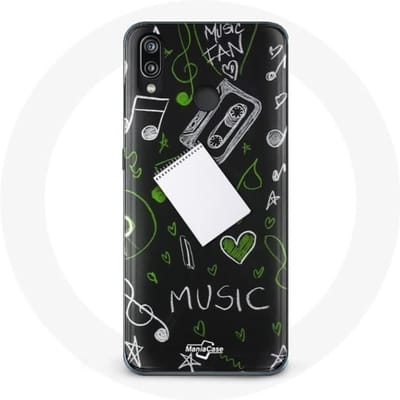 Coque pour Huawei P20 Lite - Music clé de sol - Souple - Noir - Protection synthétique - Mixte