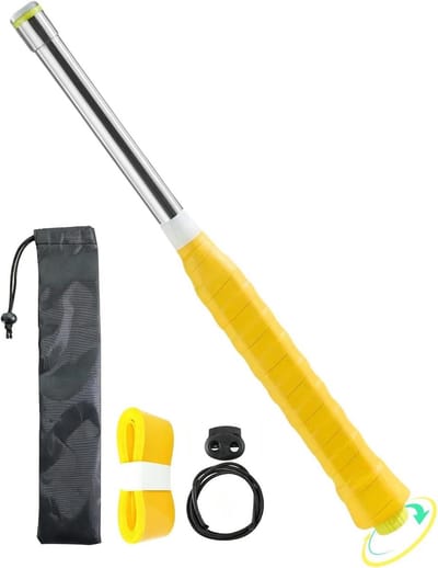 Badminton Swing Trainer - Oefenracket - Slagverbetering - Verstelbare Weerstand - 35 cm - Zwart