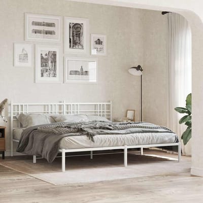 vidaXL - Vervangend - hoofdbord - 180 - cm - metaal - wit