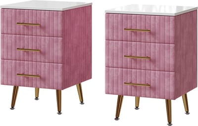 Vicco Velia Nachtkastje – Set van 2 Roze
