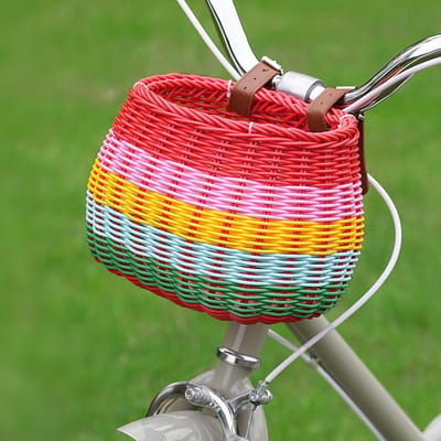 Kinder Fietsmand - Stuurmand Accessoire - Vervoer Spullen - Afneembaar Lichtgewicht - 23.5x15.5x16.5cm - Regenboog