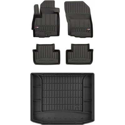 FROGUM PROLINE 3D Set - Rubberen Automatten + Kofferbakmat - Geschikt voor MITSUBISHI ASX (2010-2022) - Zwart