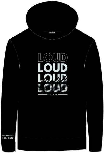 LOUD AND CLEAR® - Hoodie - Trui - Zwart - LOUD - Heren - Dames - Capuchon - Maat XS